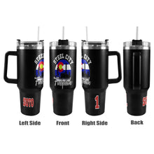 Load image into Gallery viewer, LW 40 OZ Black/black 40oz Tumbler with Black Handle
