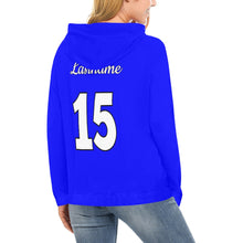 Load image into Gallery viewer, Steel City Sting Name Number Blue All Over Print Hoodie for Women (USA Size) (Model H13)
