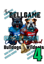 Load image into Gallery viewer, Bell Game High school Rival Shirts- Centennial Bulldogs and Central Wildcats
