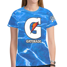 Load image into Gallery viewer, Blue 14 large New All Over Print T-shirt for Women (Model T45)
