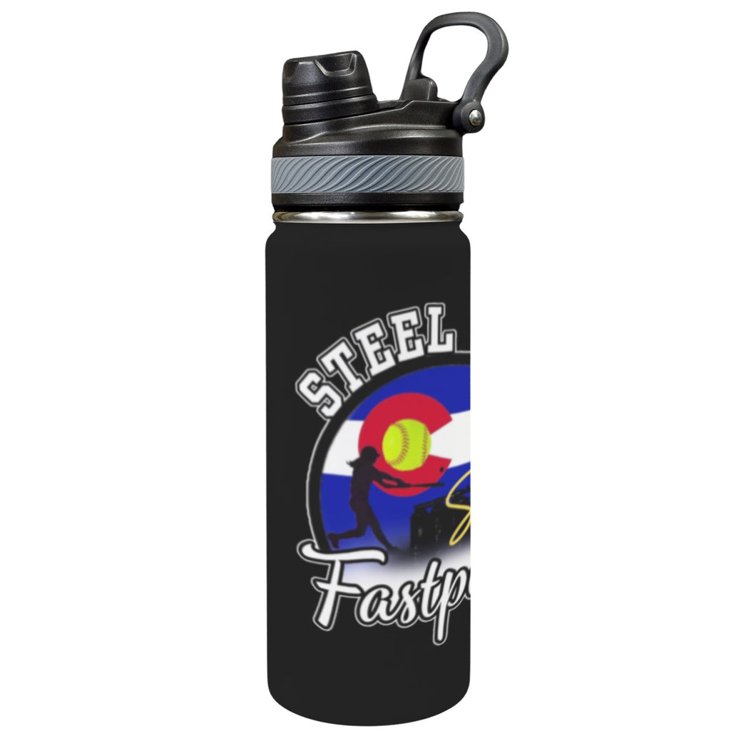 Steel City Sting Name n Number Waterbottle Duo Lid Insulated Water Bottle with Dual-Use Lid (18oz)