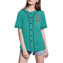 Load image into Gallery viewer, Lady Wolves Turquoise Left All Over Print Baseball Jersey for Women (Model T50)
