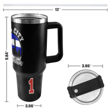 Load image into Gallery viewer, LW 40 OZ Black/black 40oz Tumbler with Black Handle
