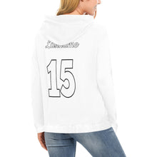 Load image into Gallery viewer, Steel City Sting Name Number White All Over Print Hoodie for Women (USA Size) (Model H13)
