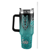 Load image into Gallery viewer, LW 40 oz Black handle 40oz Tumbler with Black Handle
