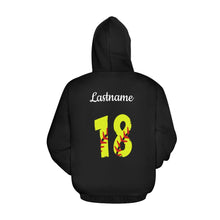 Load image into Gallery viewer, Steel City Sting Name Number Softball numbers All Over Print Hoodie for Women (USA Size) (Model H13)
