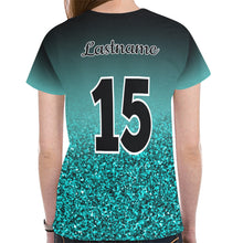 Load image into Gallery viewer, LW 6 Lastname/Number New All Over Print T-shirt for Women (Model T45)
