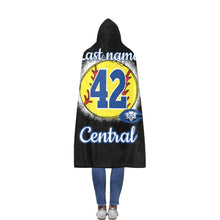 Load image into Gallery viewer, Central Wildcats Logo Flannel Hooded Blanket 56&#39;&#39;x80&#39;&#39;
