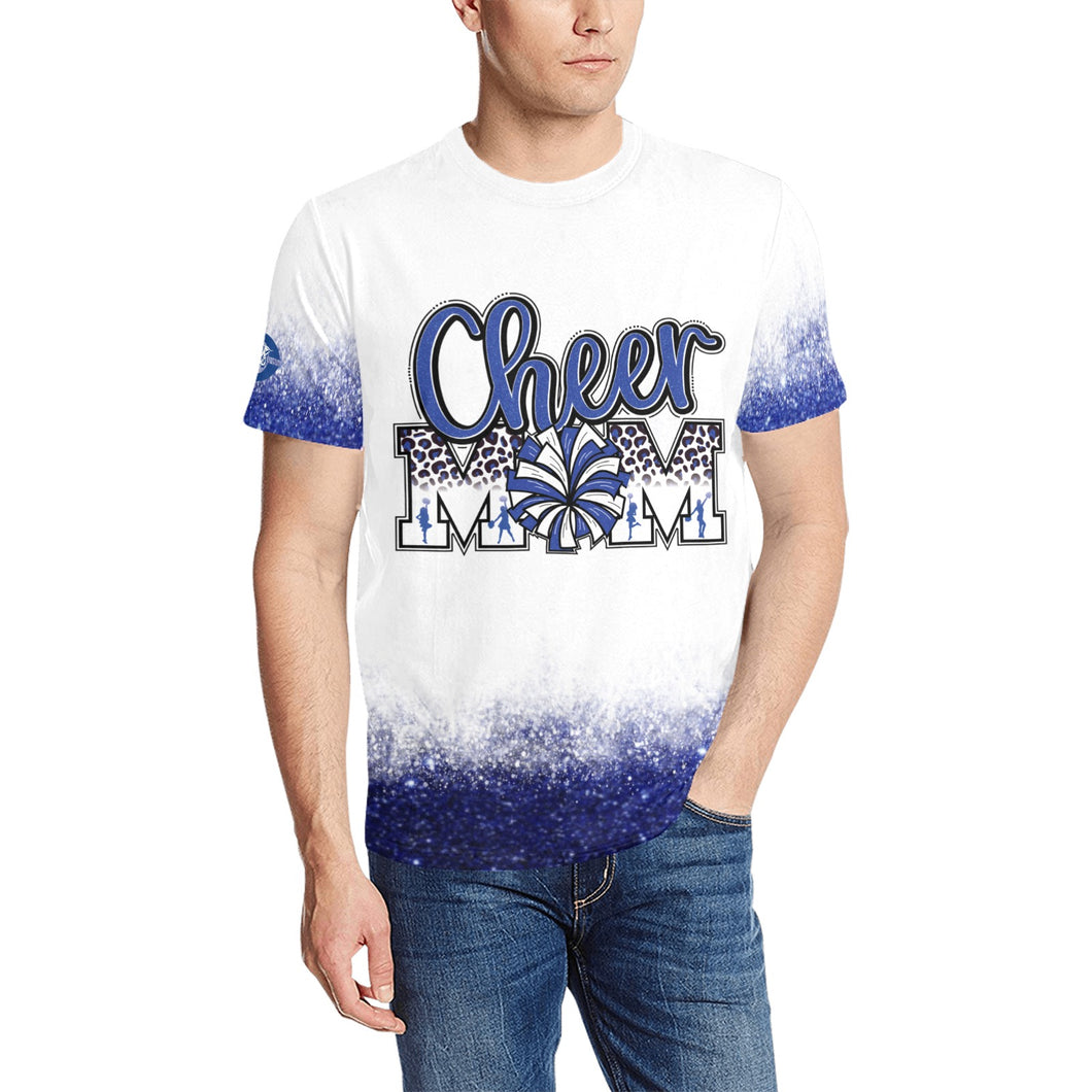 Cheer Mom Shirt Men's All Over Print T-Shirt (Random Design Neck) (Model T63)