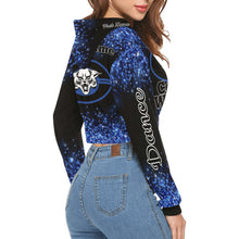 Load image into Gallery viewer, Central Dance Cropped Hoodie All Over Print Crop Hoodie for Women (Model H22)
