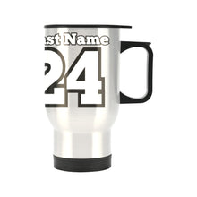 Load image into Gallery viewer, Pueblo Steel Name/Number Travel Mug (Silver) (14 Oz)
