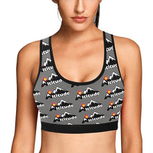 Load image into Gallery viewer, Altitude Sports Bra Grey Pattern Women&#39;s All Over Print Sports Bra (Model T52)
