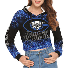 Load image into Gallery viewer, Central Dance Cropped Hoodie All Over Print Crop Hoodie for Women (Model H22)
