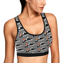 Load image into Gallery viewer, Altitude Sports Bra Grey Pattern Women&#39;s All Over Print Sports Bra (Model T52)
