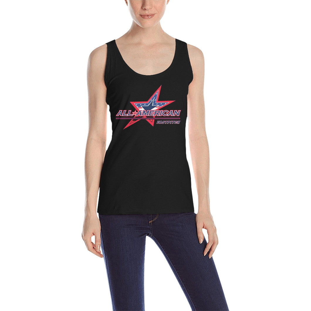 All American Tank Black Words Women Women's Tank Top