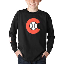 Load image into Gallery viewer, Chaos Long Sleeve Youth Number Kids&#39; Rib Cuff Long Sleeve T-shirt (Model T64)
