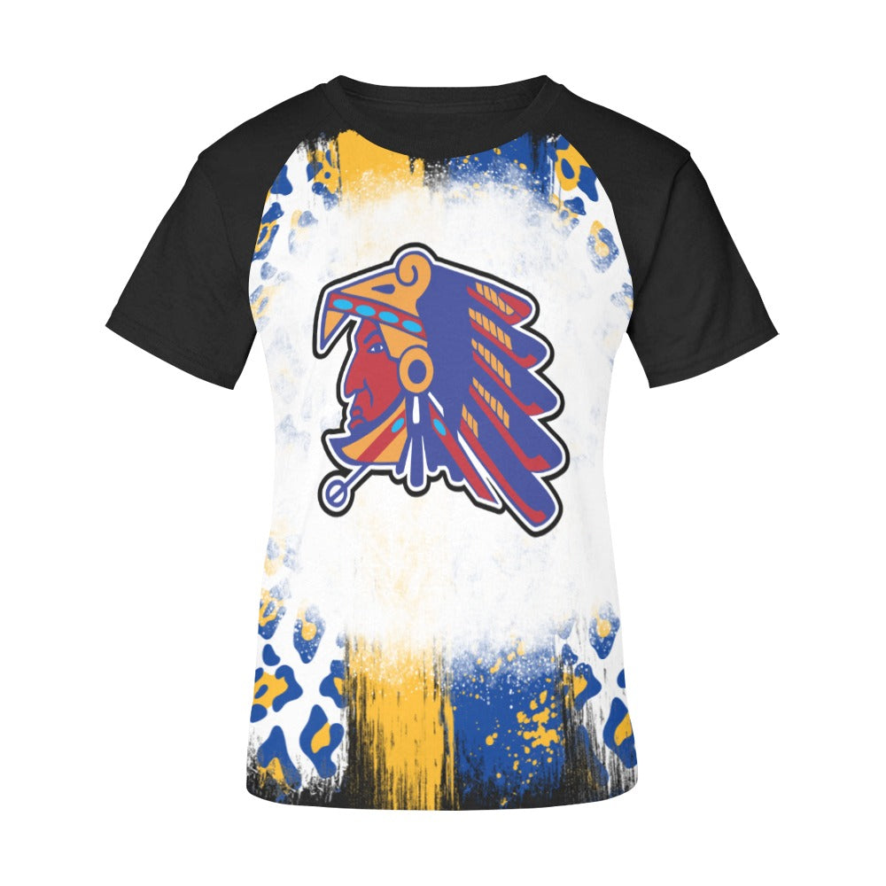 Azteca Shirt Women Women's Raglan T-Shirt/Front Printing (Model T62)