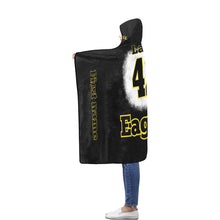 Load image into Gallery viewer, East Football Flannel Hooded Blanket 56&#39;&#39;x80&#39;&#39;

